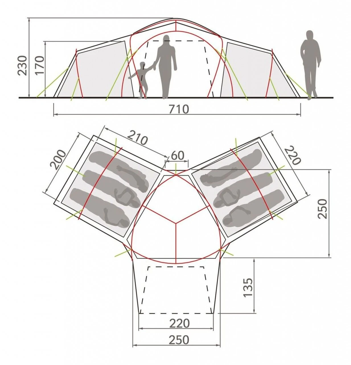 VAUDE Badawi Long 6P 2 VAUDE Badawi Long 6P - Image 2